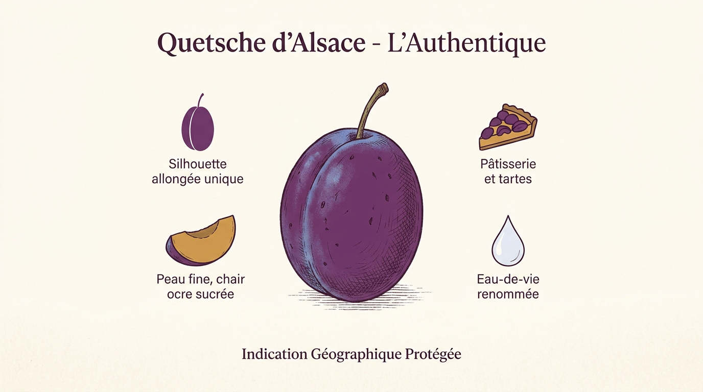 Quetsches d'Alsace violettes sur une branche de quetschier