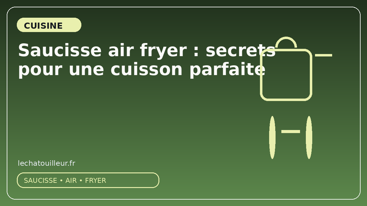 Saucisse air fryer : secrets pour une cuisson parfaite