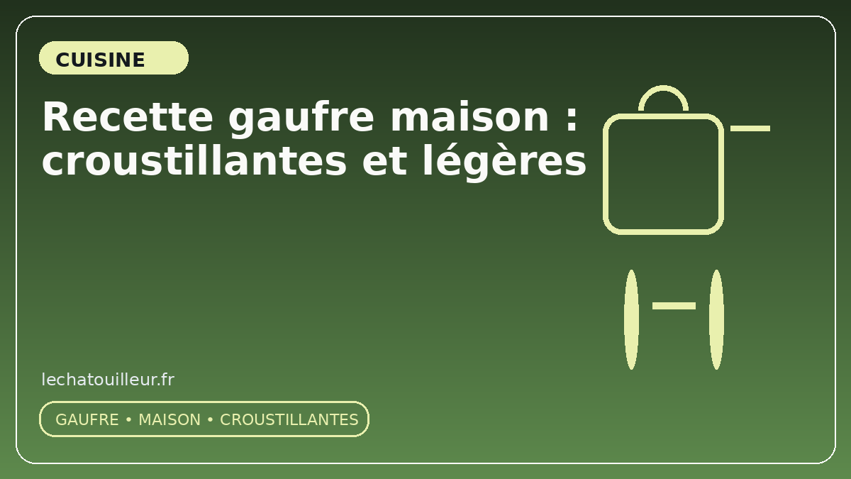 Recette gaufre maison : croustillantes et légères