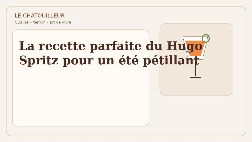 La recette parfaite du Hugo Spritz pour un été pétillant