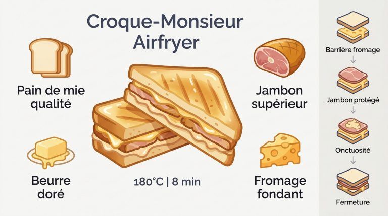 Croque-monsieur au airfryer : les secrets du croustillant