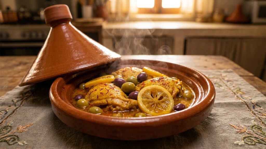 Tajine poulet olives : la recette marocaine traditionnelle