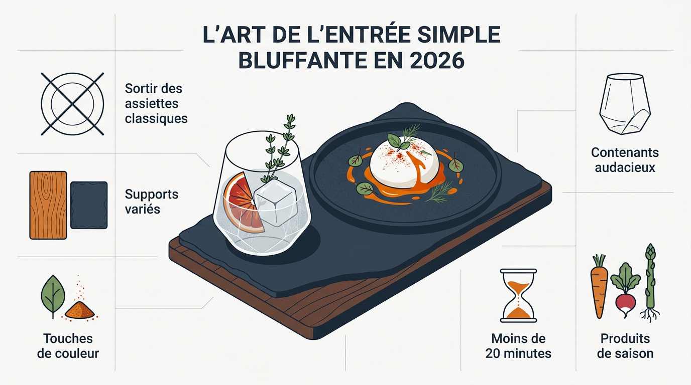 Réussir une entrée simple bluffante pour vos invités