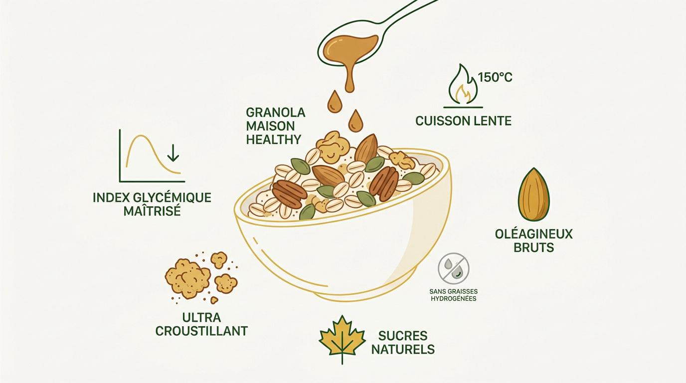 Réussir son granola maison healthy croustillant