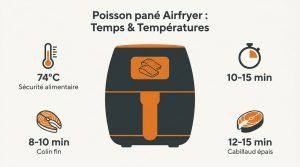 Poisson pané airfryer : temps de cuisson et astuces de chef
