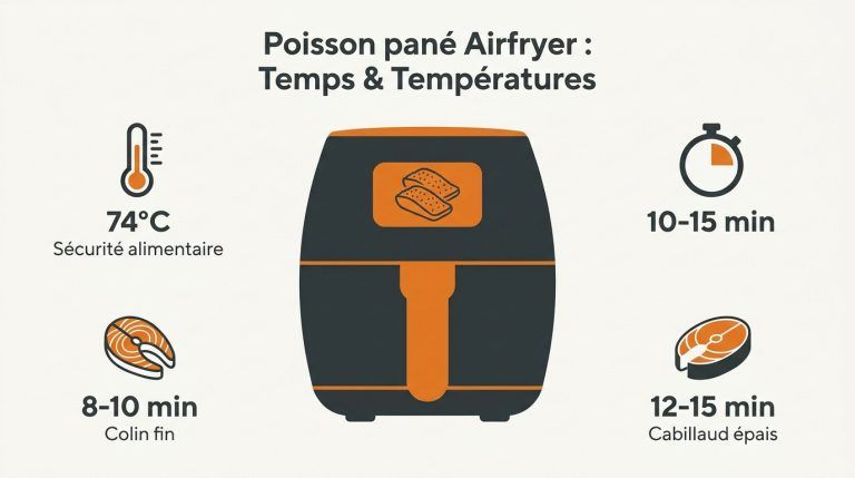 Poisson pané airfryer : temps de cuisson et astuces de chef