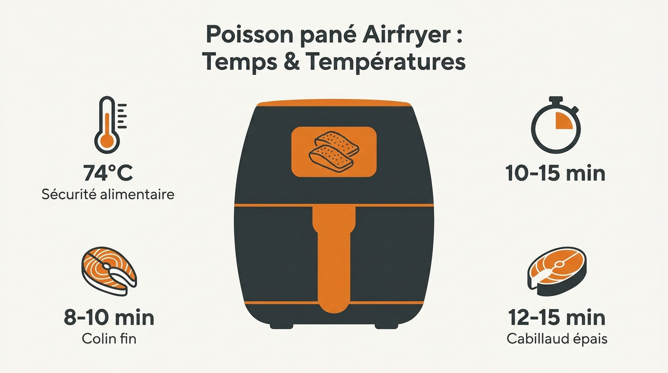 Poisson pané airfryer : temps de cuisson et astuces de chef
