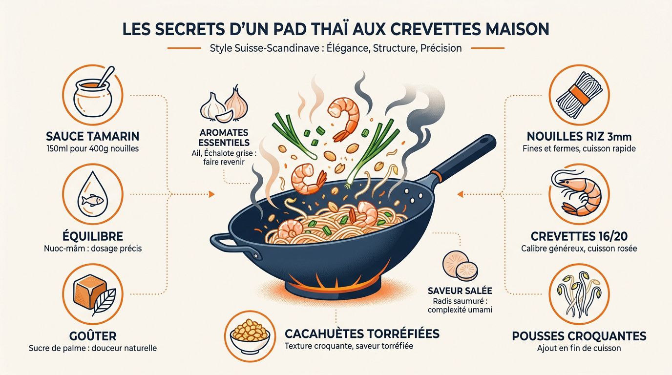Pad thai crevette : secrets de cheffe pour un wok réussi