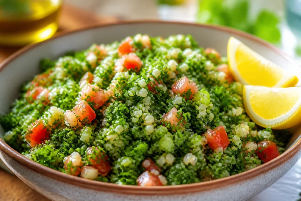 Taboule libanais frais et colore