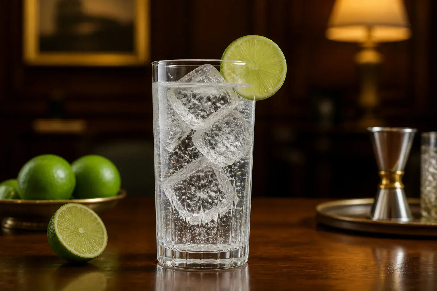 Gin tonic parfait glace et citron vert frais