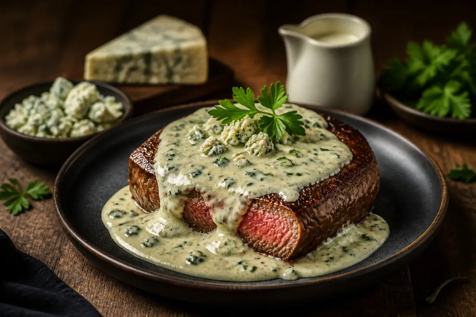 Steak au roquefort un delice gourmand