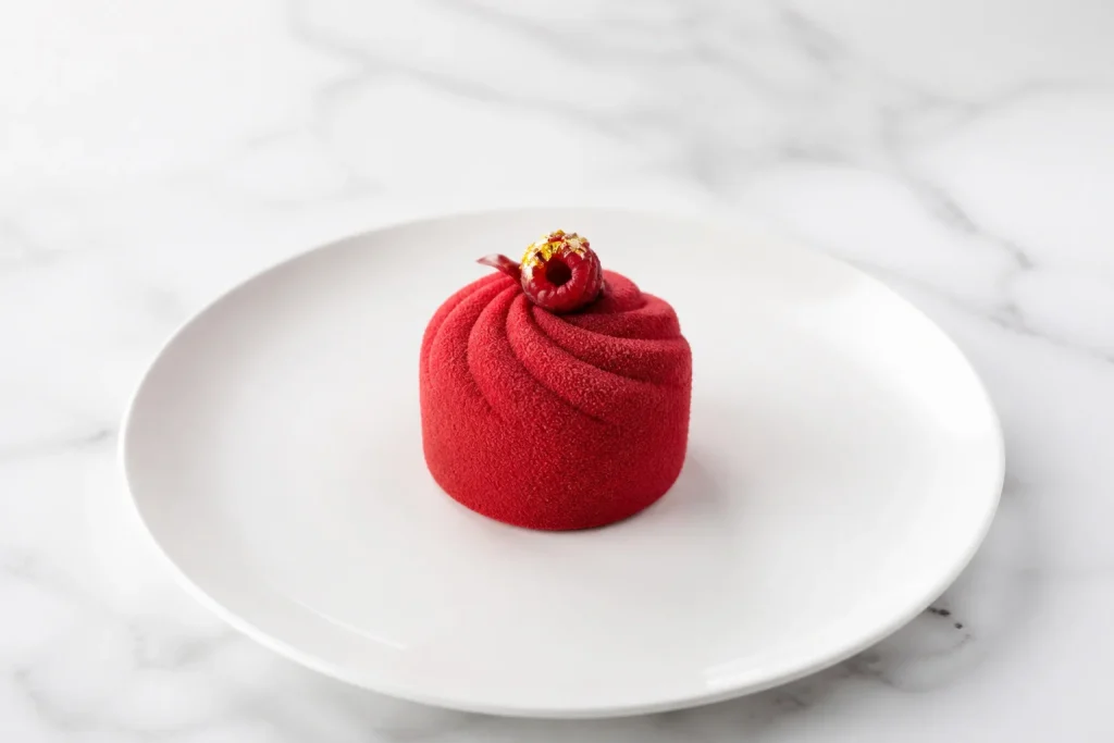 Entremet rouge velours une touche de luxe