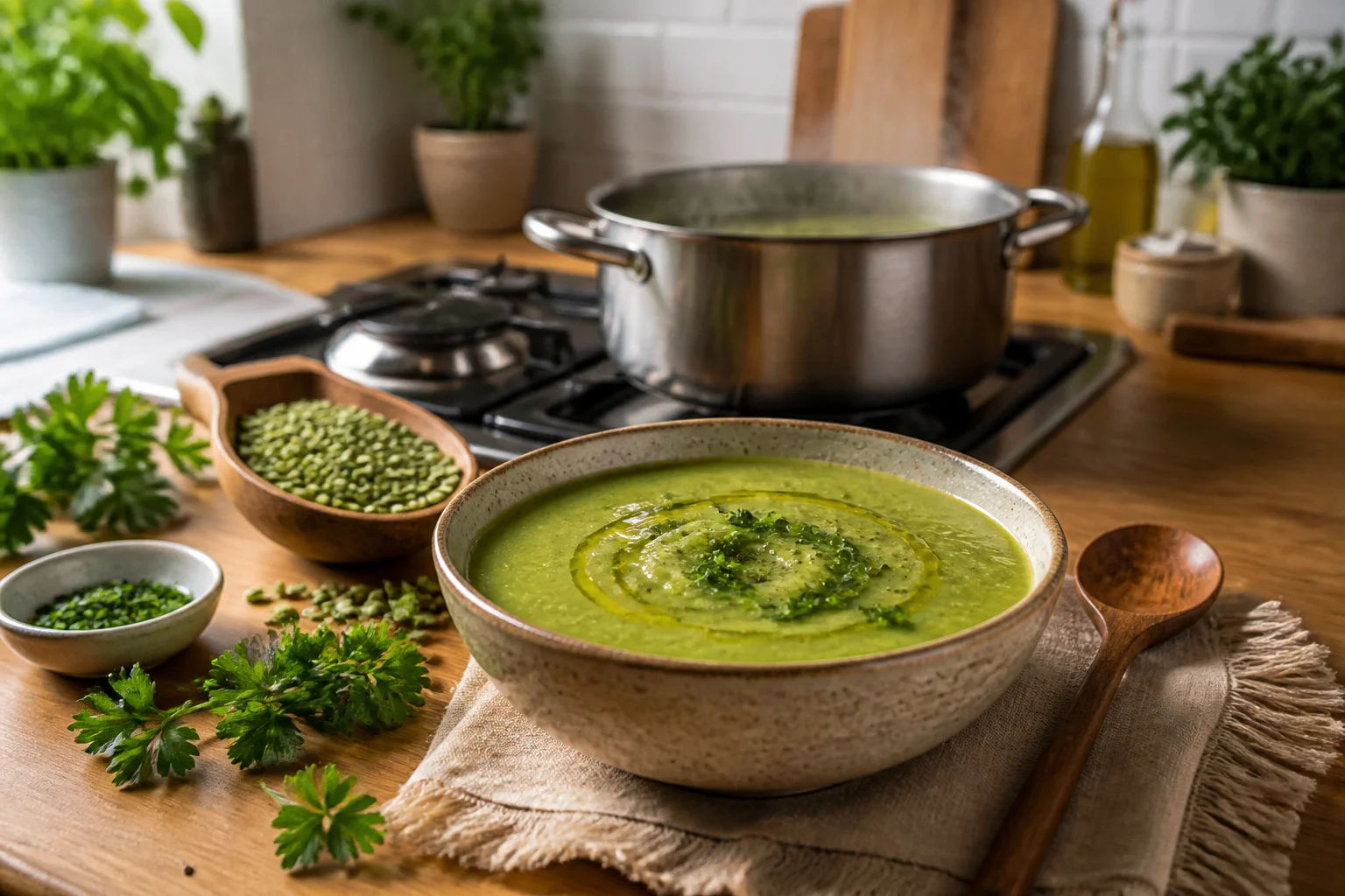 Soupe de pois casses cremeuse