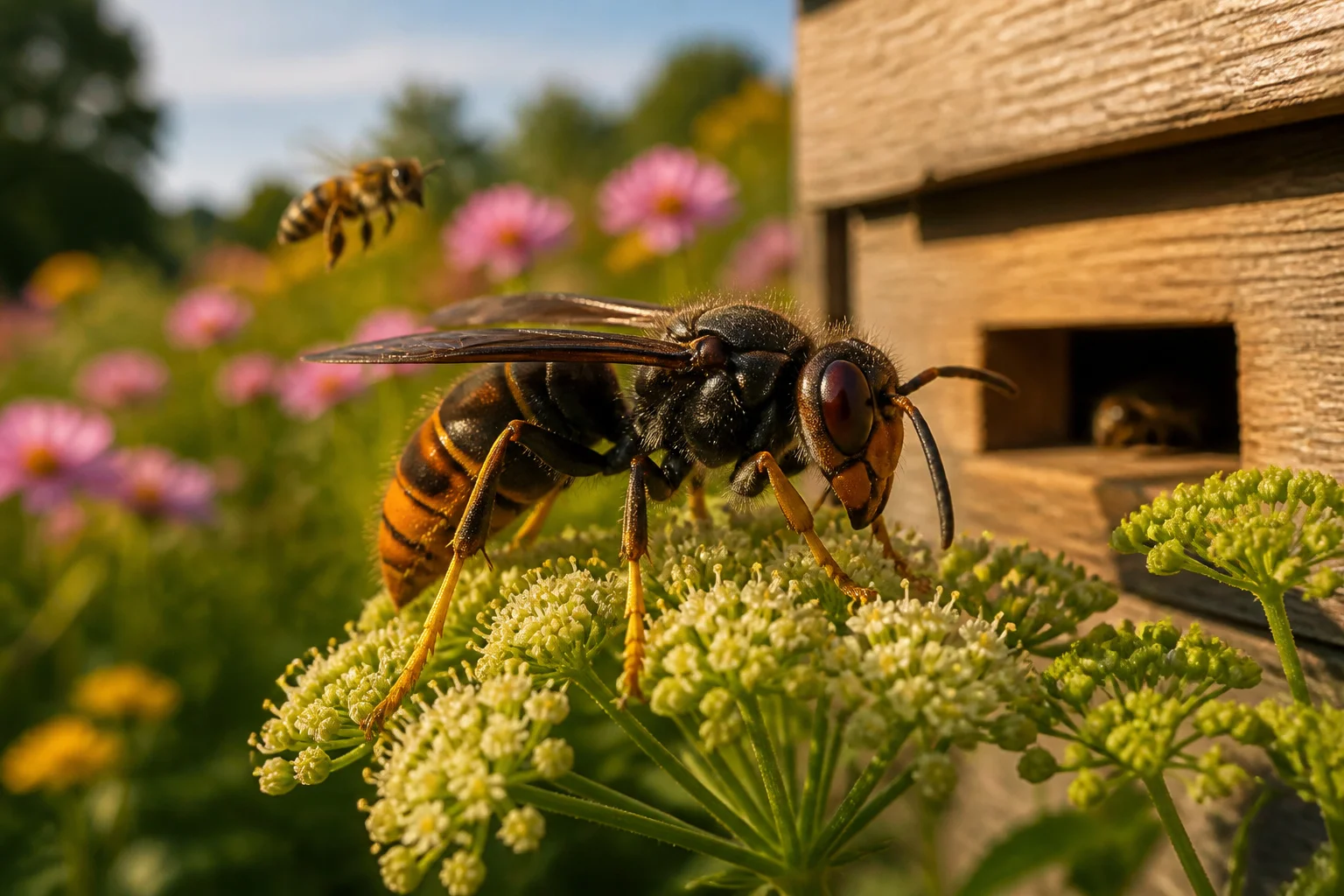 Frelon asiatique menace pour les abeilles