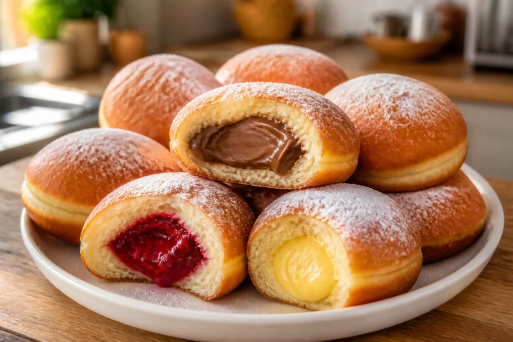 Delicieux beignets fourres faits maison