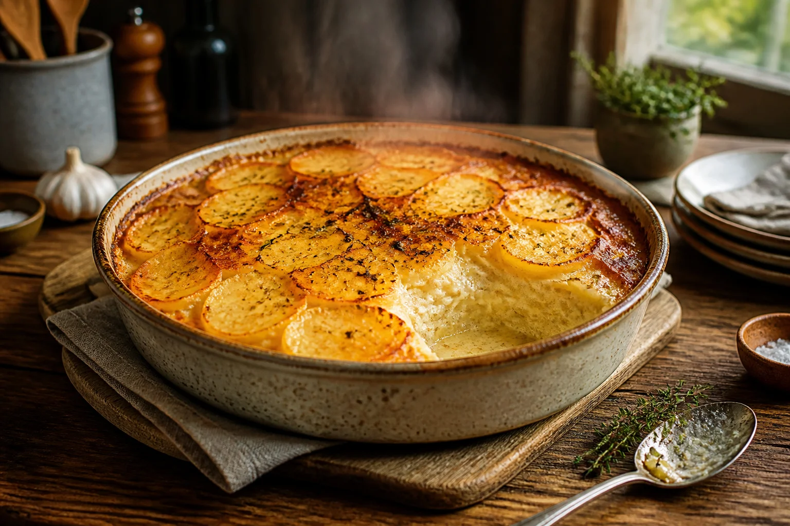 Gratin dauphinois cremeux et dore