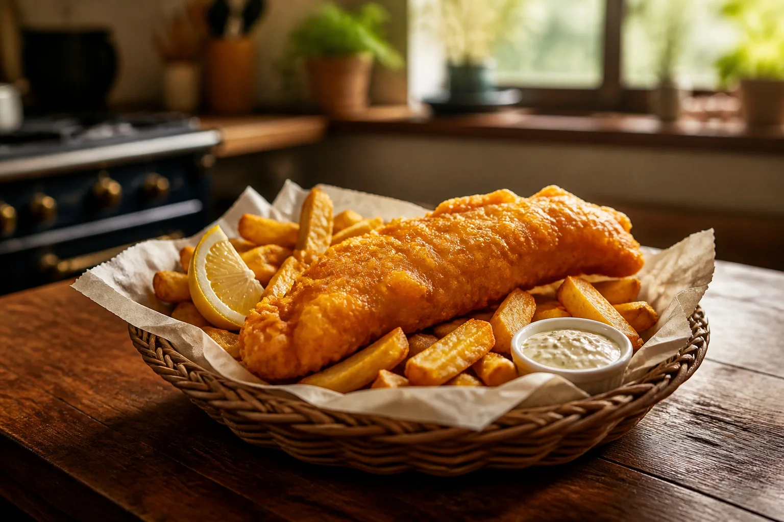 Fish and chips croustillant fait maison