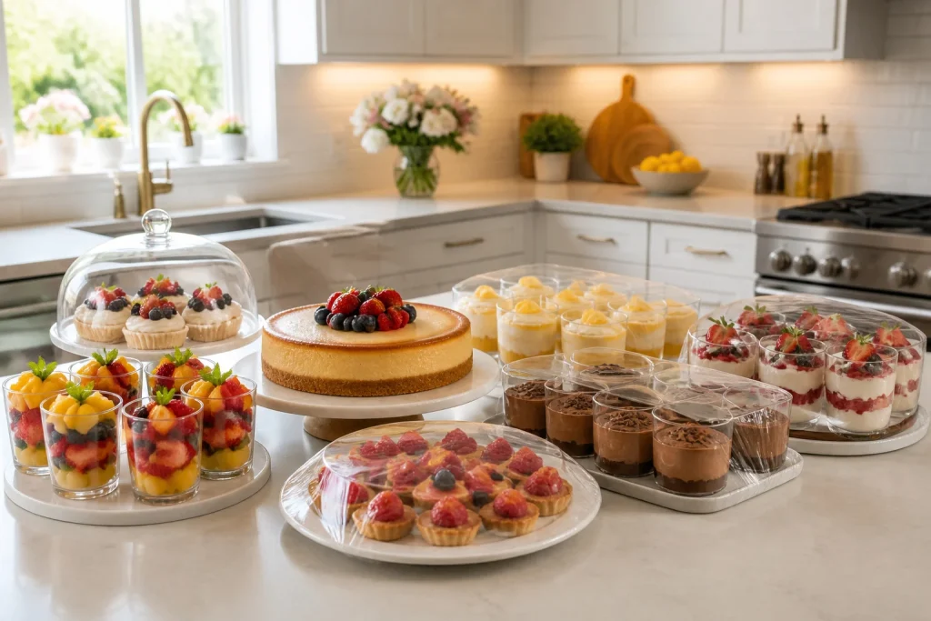 Assortiment de desserts colores et appetissants